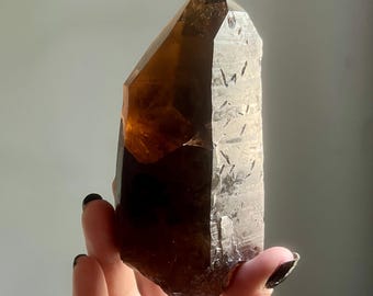 Isis Pele Dream Citrine Lemurian Quartz | 424g | Phantoms, Record Keepers, Large Statement Crystal