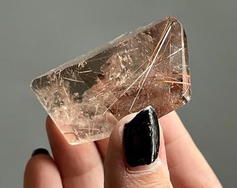 Rare Copper + Gold Rutile in Natural Citrine | Rutilated Citrine Quartz Freeform | Golden + Copper Rutile Quartz Crystal Specimen
