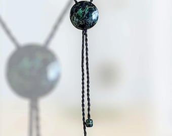 Bespoke Hand-Carved New Zealand Douglas Stone Bolo Tie