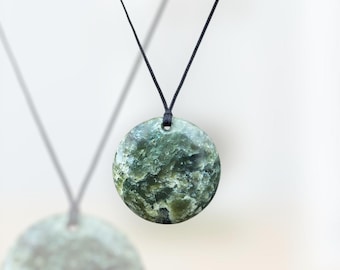 New Zealand Pounamu Disc Pendant