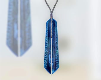 South Westland Pounamu, Large Linear Split Pendant