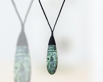 Serpentine Pounamu Roimata Pendant
