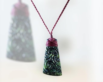 Douglas Stone Pounamu,  New Zealand Toki Pendant