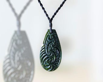 South Westland Pounamu,  Roimata Drop Pendant