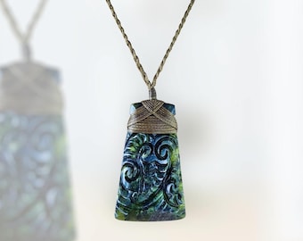 Douglas Stone Pounamu,  New Zealand Toki Pendant