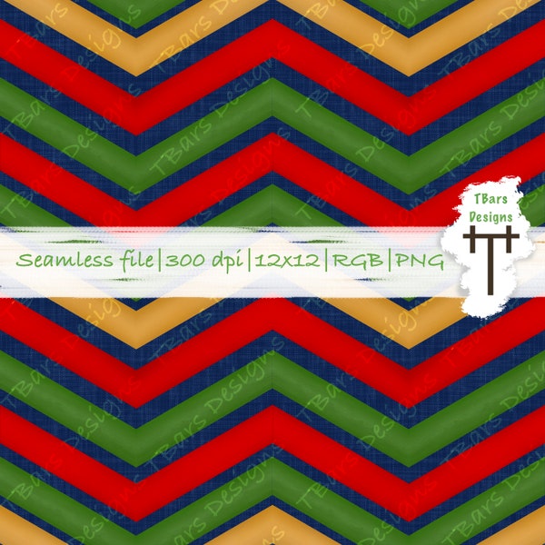 Christmas zigzag seamless, red and green seamless