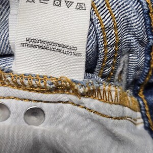 Free People Skirt Womens 27 Blue Denim Embroidered Studded Fringe Mini image 9