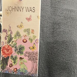 Chaqueta Johnny Was para mujer, talla S, gris, de seda, bomber, bordada, con forro y bolsillos. imagen 7