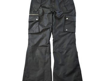 Holden Pants Mens 36x33 Black Snow Pants XL Nylon Lined Flat Front Cargo Pockets