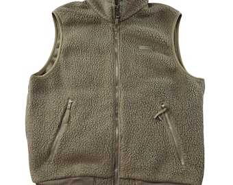Filson Vest Mens L Green Bomber Full Zip Pockets Logo Fleece