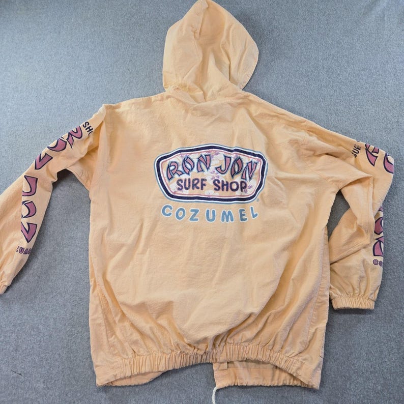 Ron Jon Surf Shop Hoodie Womens 2XL Orange Full Zip Lightweight Hooded Pockets image 16