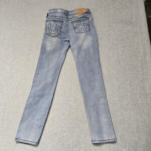 True Religion Geno Relaxed Slim Jeans Boys 12 Blue Distressed Denim Youth Pants zdjęcie 16