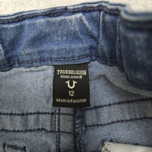 True Religion Geno Relaxed Slim Jeans Boys 12 Blue Distressed Denim Youth Pants zdjęcie 9