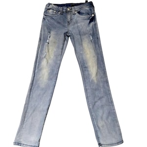 True Religion Geno Relaxed Slim Jeans Boys 12 Blue Distressed Denim Youth Pants zdjęcie 1