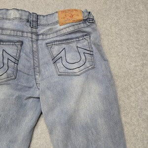 True Religion Geno Relaxed Slim Jeans Boys 12 Blue Distressed Denim Youth Pants zdjęcie 20