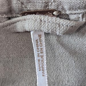Free People Jacket Womens S Beige Cotton Twill Military Collared Pockets Zip image 9