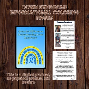 Down Syndrome Information Coloring Pages, Down Syndrome Coloring Book, World Down Syndrome Day 3.21,  Digital Download Down Syndrome pages