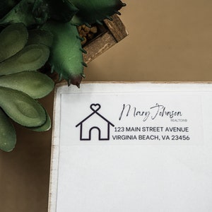 Realtor House Custom Return Address Mailing Labels | Clear Matte Labels