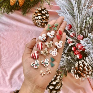 Christmas Clay Studs | Gingerbread Studs | Disney Christmas Earrings