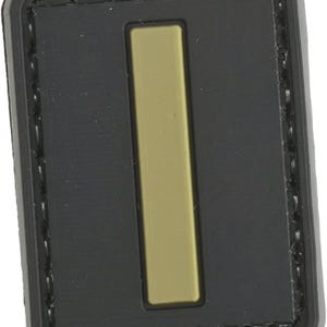 Patchmate Tactical PVC Rubber Letter Patch - Letter ‘I’ - 1.3x1 Inch Tactical Hook & Loop Backed Patch