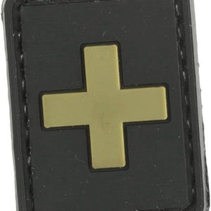 Patchmate Tactical PVC Rubber Letter Patch - Symbol ‘+’ - 1.3x1 Inch Tactical Hook & Loop Backed Patch