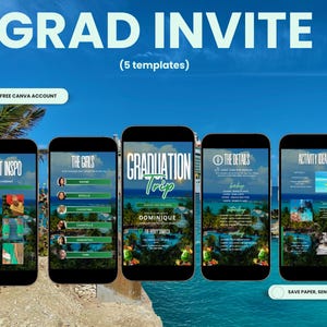 Digital Graduation Trip Itinerary, Editable Itinerary Template ...