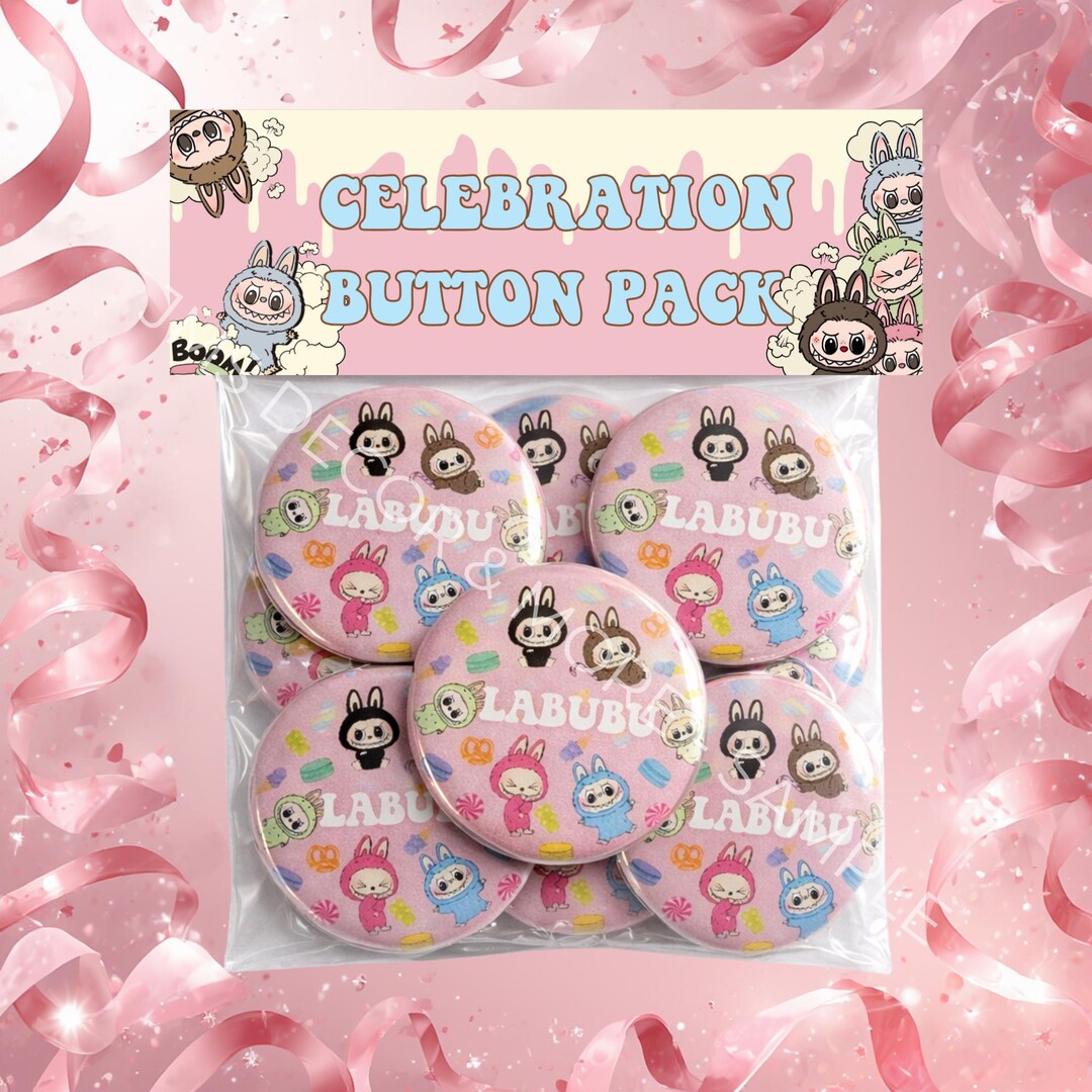 Labu Us Cute Labu Inspired Button Pack | 10 Pack 2.25” Buttons | Kids Party ...