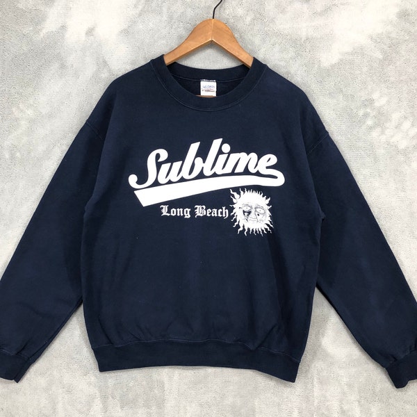 Vintage Sublime Sweatshirt Sublime Long Beach Crewneck Sublime Band Sweater Ska Punk Music Merch Gifts Size M