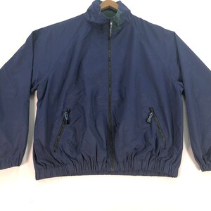 Vintage 90s Jansport Blue Windbreaker Jacket Large Blue Zipper Jacket Outdoor Nylon Jacket Unisex Size L