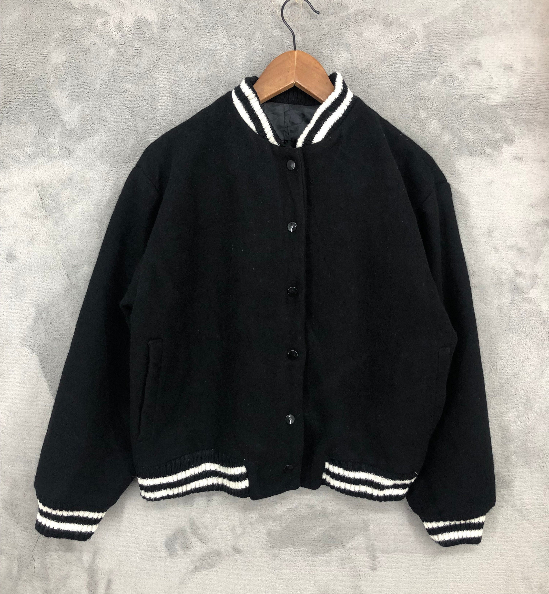 ジャケット・アウター SO ORIGINAL WOOL VARSITY JACKET (BLACK) SO ORIGINAL WOOL VARSITY JACKET (BLACK) | SO SHOP & HOSTEL