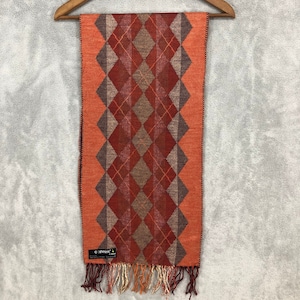 Cashmink  Diamond Checkered Germany Scarf Muffler Vintage Multicolor Neck Scarf Neck Warmer Retro Scarves Designer Scarf Men Women
