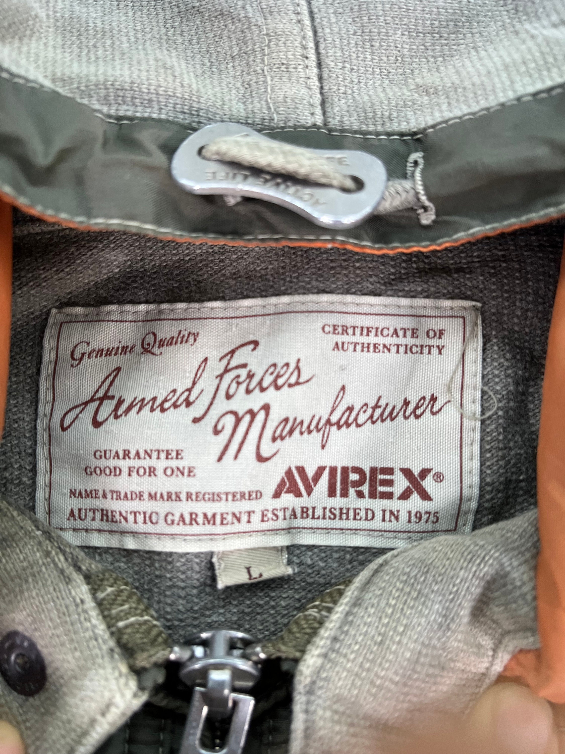 AVIREX Women't Hoodie Zip-up Leather Jacket | S-M | Brown
