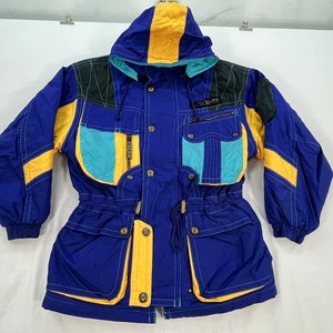 Vintage 90s Descente Ski Wear Jacket Snowboarding Multicolor Jacket Outdoor Sportswear Streetwear Men Women  Size L