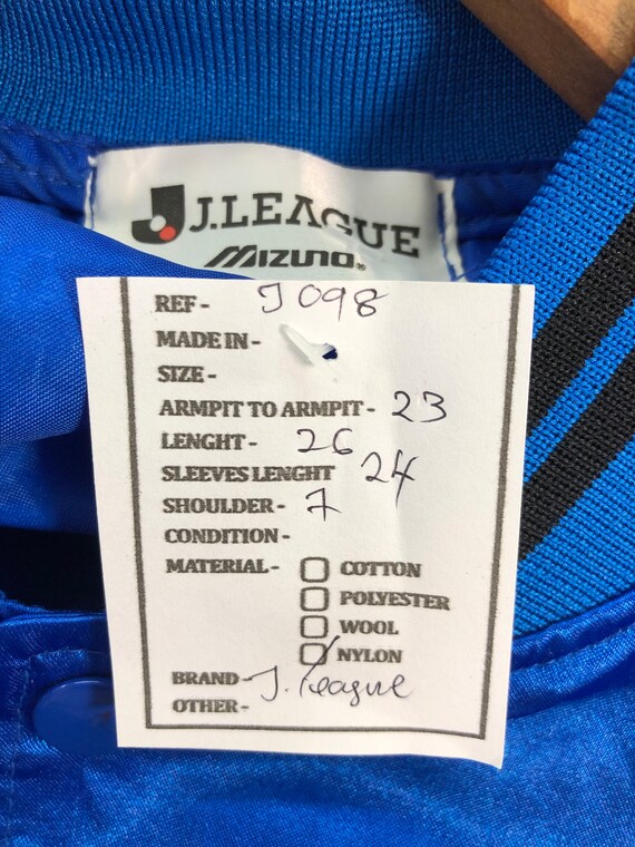 Vintage J.LEAGUE Mizuno Varsity Jacket: Japan Football, Blue (L