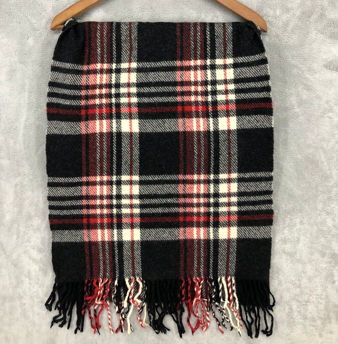 Sciarpa vintage a quadri in lana Gibi Wear: Made in Italy