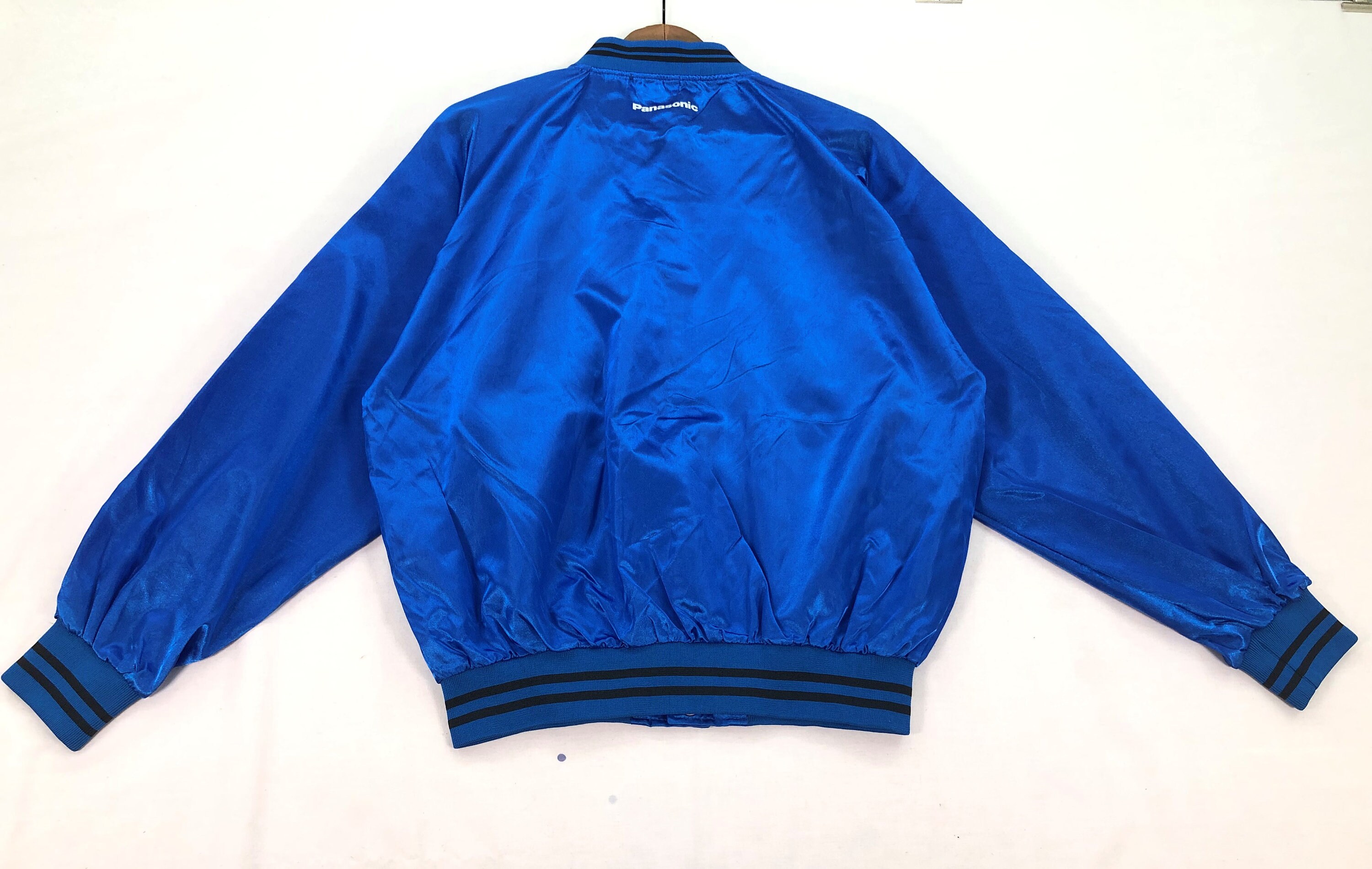 Mizuno 青 ジャケット THE OPEN 2007 Vintage J.LEAGUE by Mizuno Varsity Jacket Large Snap Button