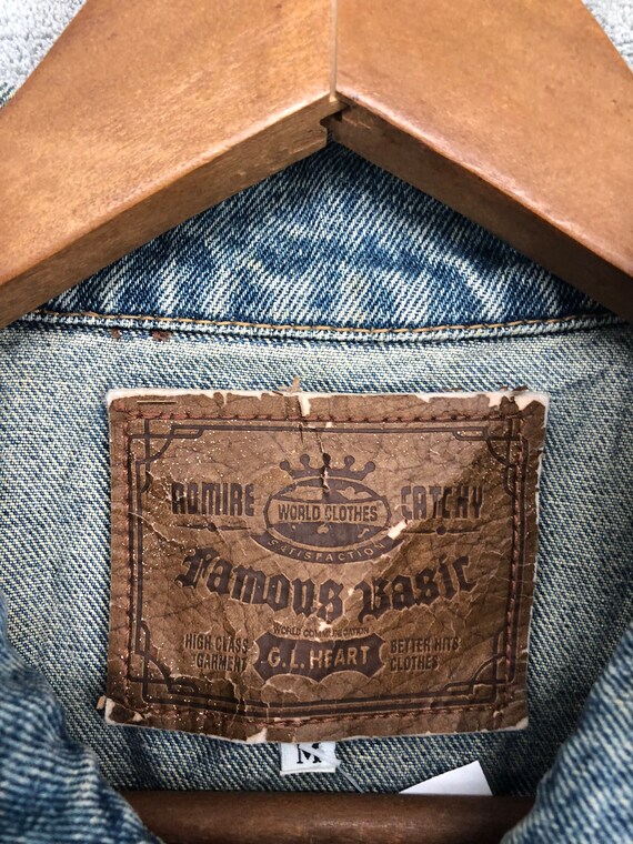 Vintage 90s G.L Heart Denim Jacket Women Trucker Jean Jacket