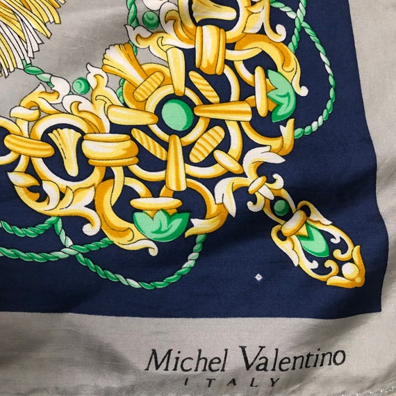 Vintage Michel Valentino Baroque Silk Scarf , Jap… - image 4