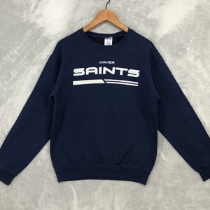 Vintage Xavier Saints Sweatshirt Xavier Crewneck Xavier Blauer Pullover Fußball Sportswear Geschenke Unisex Größe S
