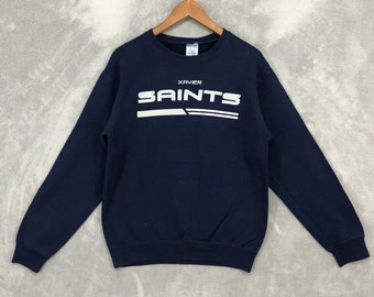 Vintage Xavier Saints Sweatshirt Xavier Crewneck Xavier Blue Sweater Football Sportswear Gifts Unisex Size S