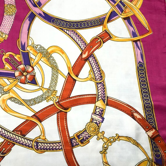 Vintage Baroque Silk Scarf Shawl Head Scarf Muffl… - image 3