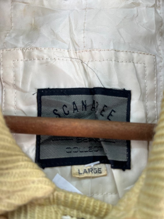 Vintage 90's Scan Bee Corduroy Jacket Browm Bombe… - image 9