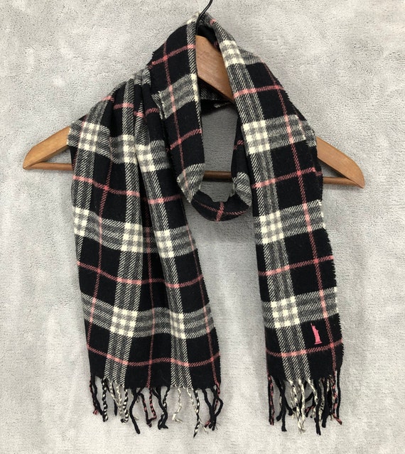 Sciarpa a quadri vintage East Boy in lana, scaldacollo