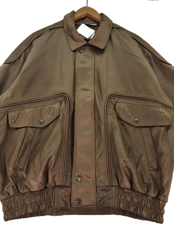 Vintage 90s Valentino Coupeau Brown Jacket Large … - image 2