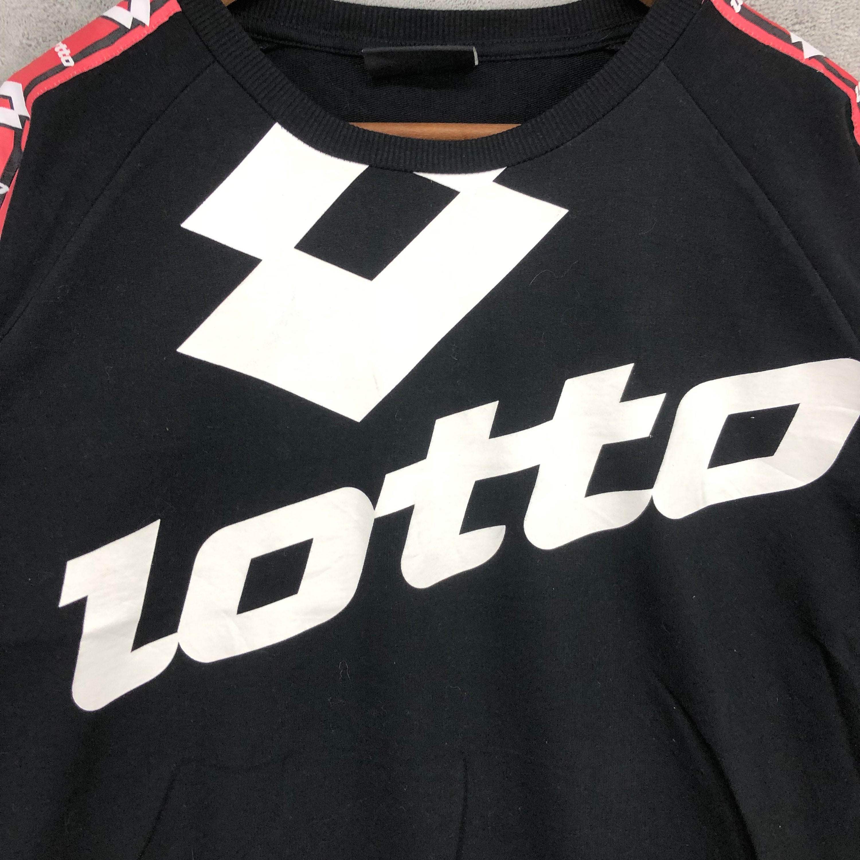 Sudadera Lotto con cuello redondo y cinta lateral para mujer Sueter Lotto Sport Jersey Lotto negro Sport Talla M Etsy Mexico