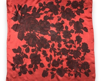 Fiori vintage Sciarpa di seta Scialle Rose Sciarpa per la testa Silenziatore Sciarpa per il collo Foulard Sciarpe firmate autentiche Regali di lusso Uomo Donna