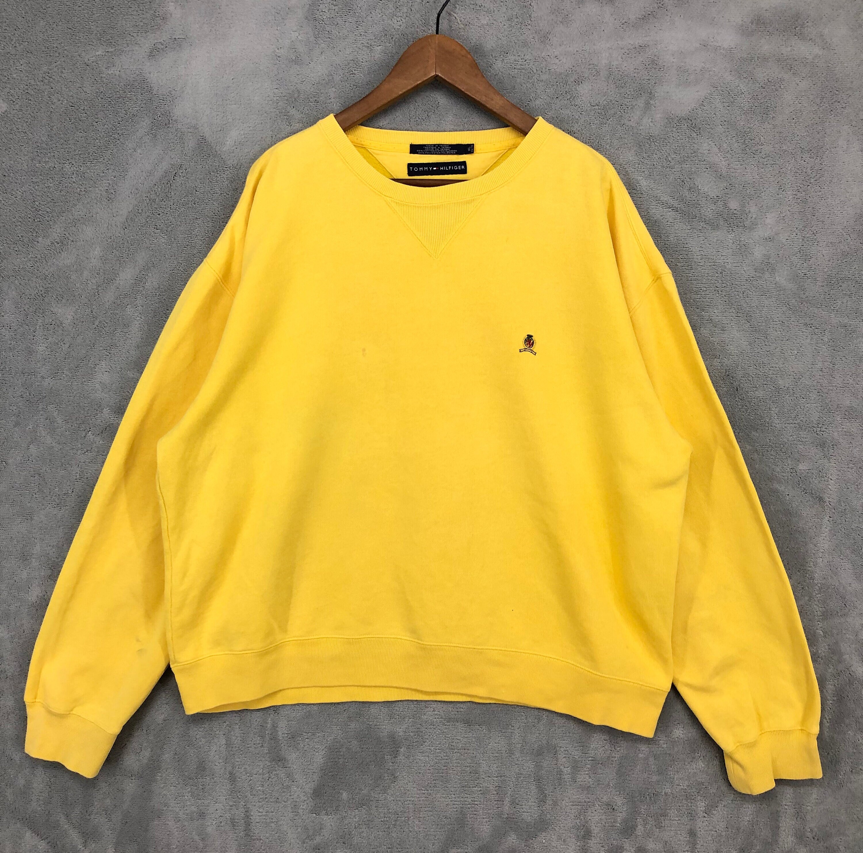 Tommy Hilfiger Sweatshirt Yellow - Etsy