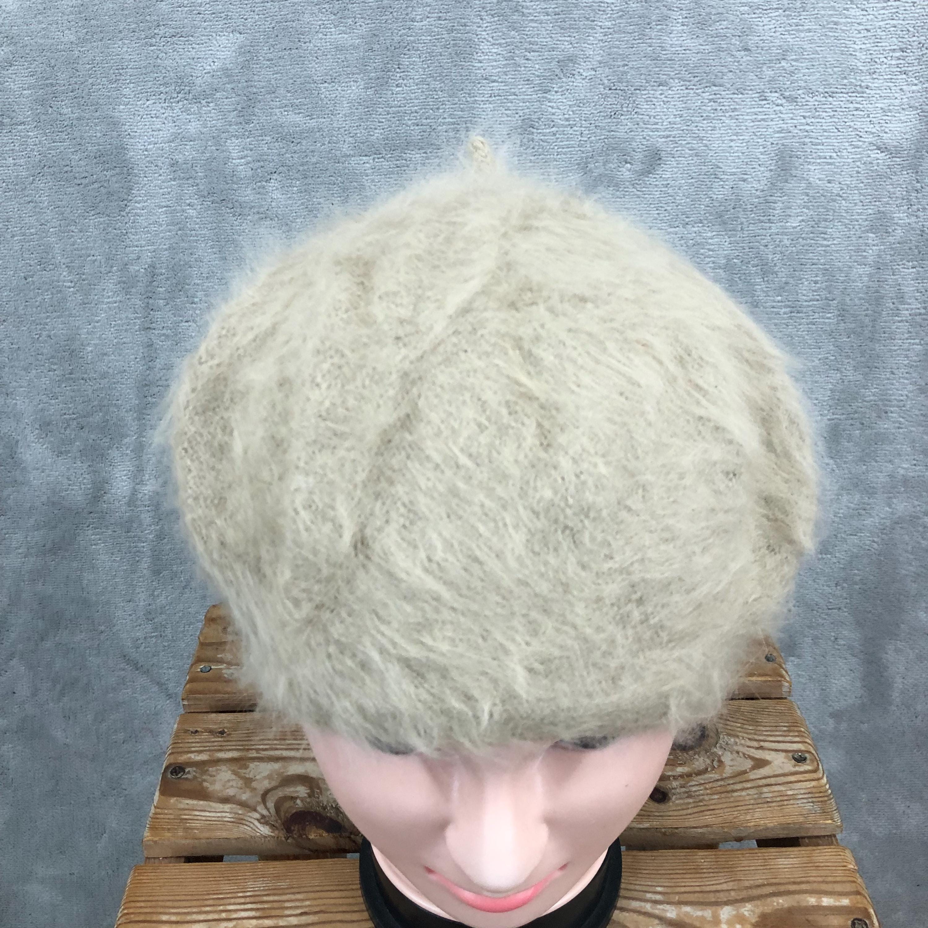 9252 Women Rabbit Berets Knitted Hats Winter Warm Female Cap Girls Vintage Beret Rabbit - Etsy main image 3