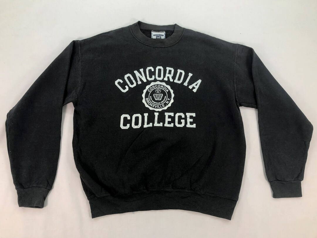 Vintage 90s Concordia College Crewneck Sweatshirt University Montreal Canada Pullover Sweater Lee Jumper Men Women Size M Etsy