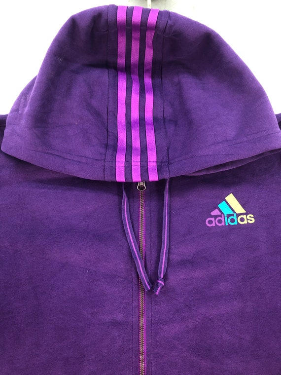 Vintage Adidas Purple  Zipper Hoodie Sweater Mult… - image 2